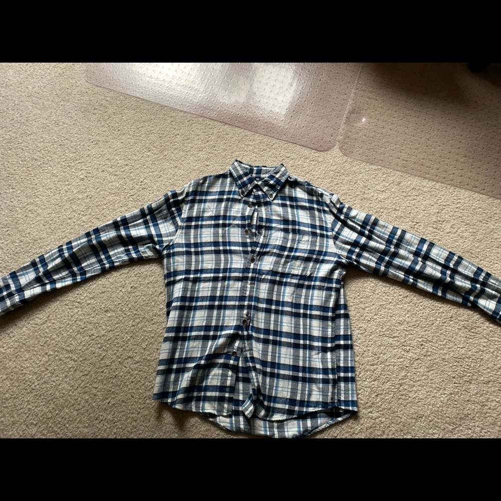 Land’s End Plaid Button-Up, men’s size M